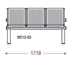 КФ ONIS трехместная секция 171.8х91.2х66.5 см