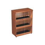 ПТ969 Шкаф для документов средний со стеклянными прозрачными дверьми (90*46*120)