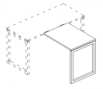 А4 4 072 Брифинг-приставка м/к QUATTRO 120x60x75