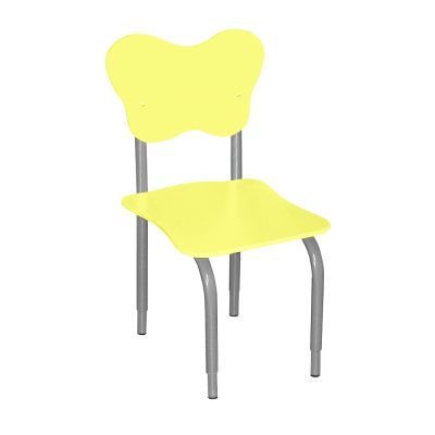 РК2 Стул детский на м/к регулируемый фигурный Лимонный