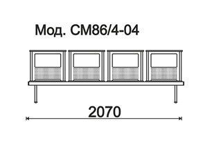 КФ Стилл+  четырехместная секция 207х78х60 см