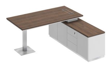 СИ101 Стол руководителя на опорной тумбе (левый/правый) 180х180х75