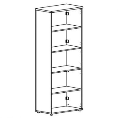 А4 376 Стеллаж высокий с задней стенкой ДСП 78x43.4x193