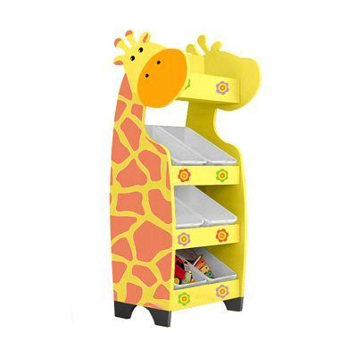 РК Стеллажная наклонная система хранения 25/6 с декорацией жёлтая (серия Жираф)