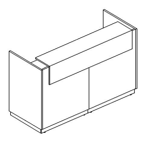 А49830-2 Стойка ресепшн прямая 185х73х115