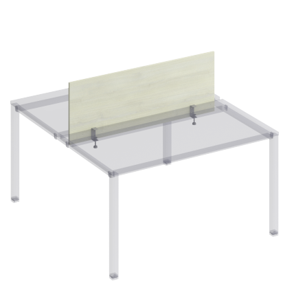 К847 Экран настольный фронтальный с кронштейнами для рабочей станции 140 на металлокаркасе КФ