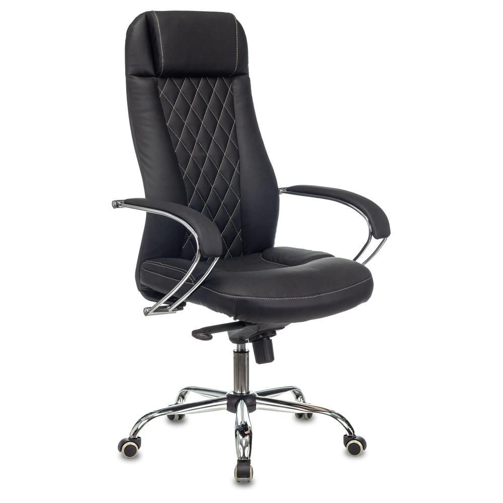 БР CH-609SL/ECO Кресло компьютерное, экокожа/ хром