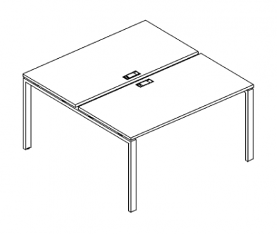 А4 2 171 Рабочая станция на м/к DUE (2х140) 140x124x75 