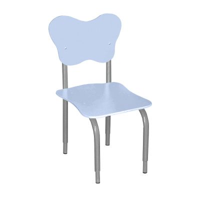 РК2 Стул детский на м/к регулируемый фигурный Королевский голубой