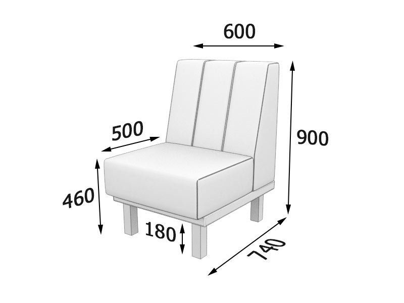 Холл Секция 1-местная (600 х 740 х 900) 