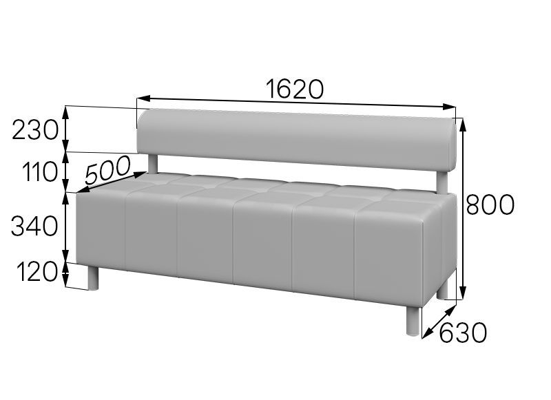 Юнит Модуль 2-местный (1620х630х800)