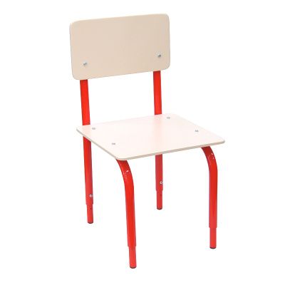 РК2.143 Стул детский на м/к регулируемый (каркас красный/бежевый)
