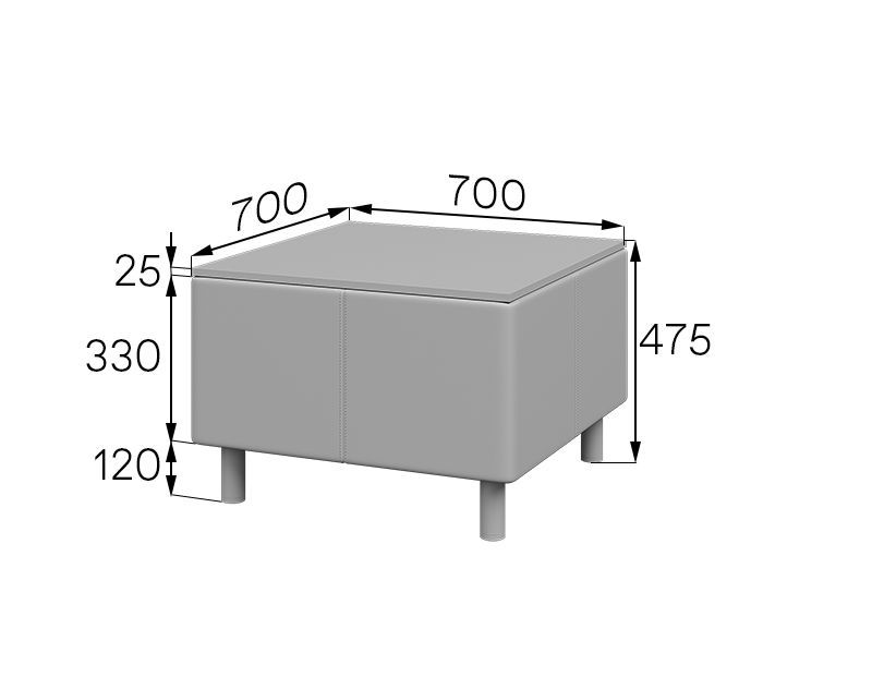 Юнит Стол (700х700х475)