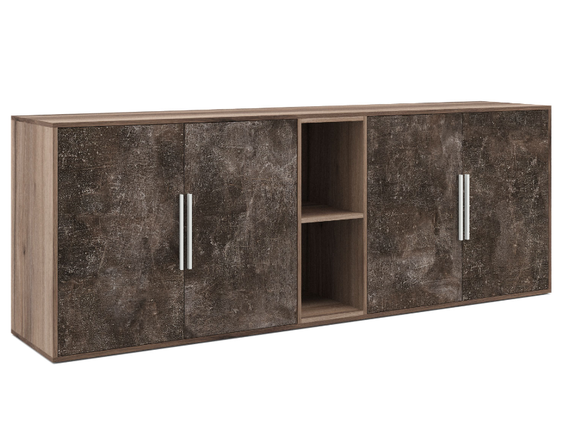 BTN361530 Шкаф низкий 4 створки, с нишей (213,8x45x78)