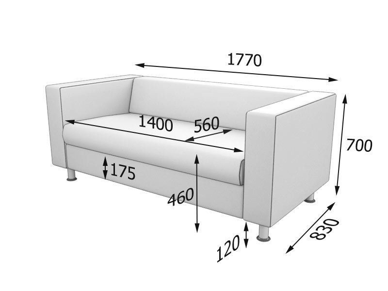Алекто Диван 3-местный (1760 х 830 х 700)