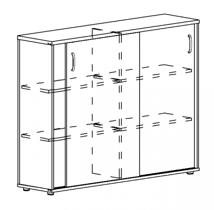 А4 320 Шкаф-купе средний (для 2-х столов 60) 124.4x36.4x112.8