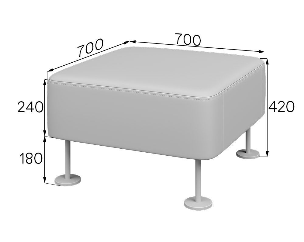 Смарт Пуф 90° (700*700*420)