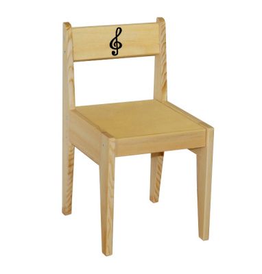 РКМ3 Стул из фанеры регулир.ВЫРАСТАЙКА (Скрипичный ключ чёрный)