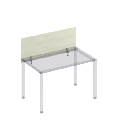 К841 Экран настольный фронтальный с кронштейнами для стола 120 на металлокаркасе КФ