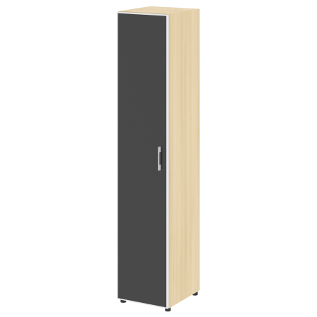 LTSU1.10R R/L Black Шкаф высокий узкий (стекло лакобель черное в раме)  (400х450х1987)
