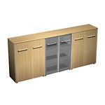 МЕ338 шкаф комбинированный средний(закрытый-стекло-закрытый) (274*46*120)