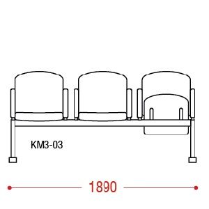 КФ Камилла  трехместная секция 189х88х61 см