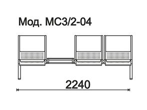 КФ Круиз б/п  трехместная секция 224х84х75 см