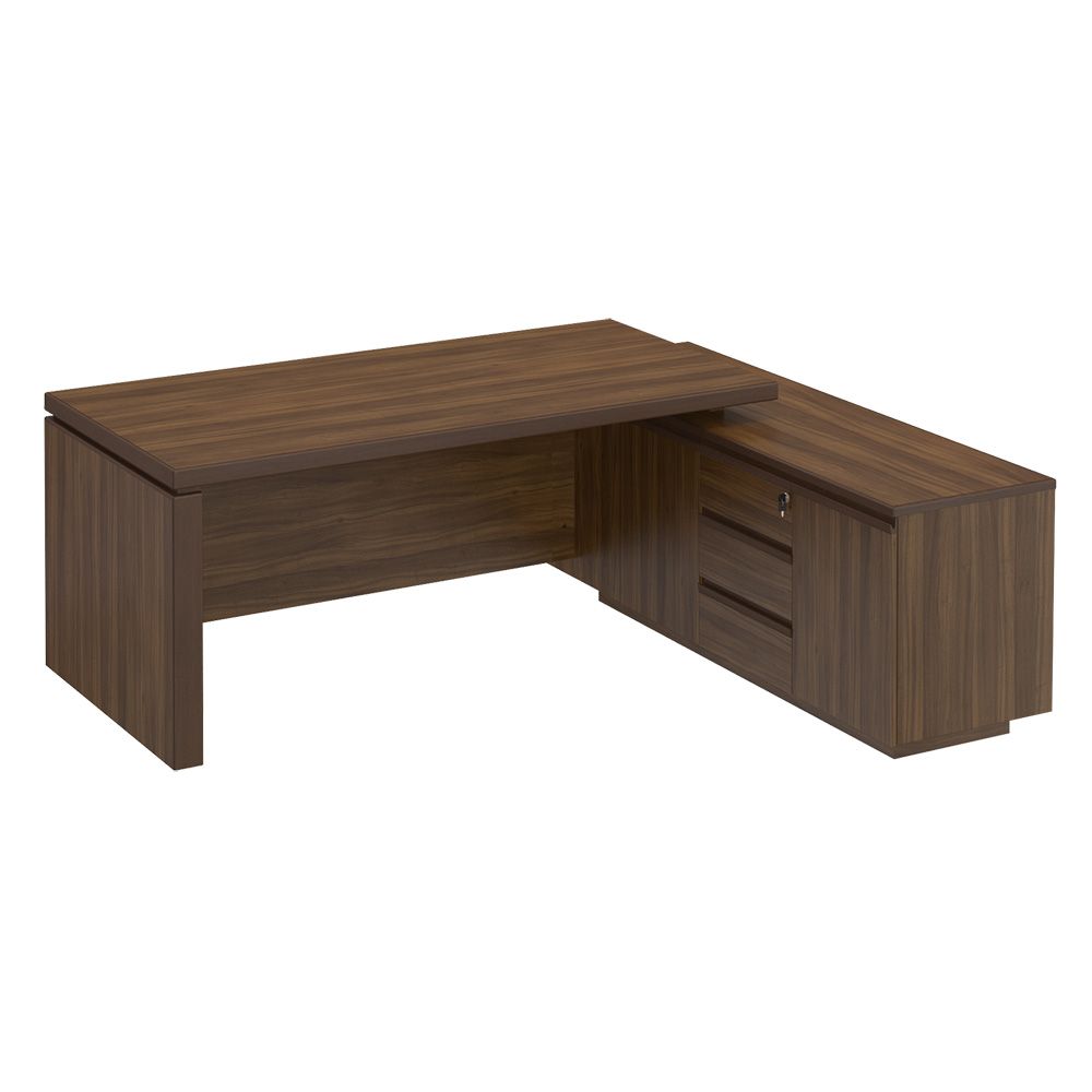 МК136-2  Стол руководителя на опорной тумбе (205х180х76)