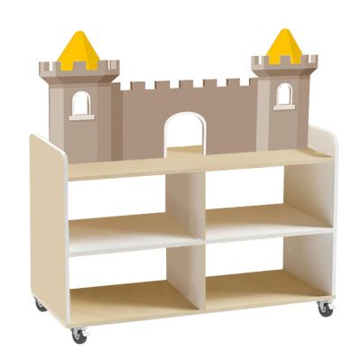 РК Тумба для игрушек и пособий 7 двусторонняя на колесах 890х600х1000мм