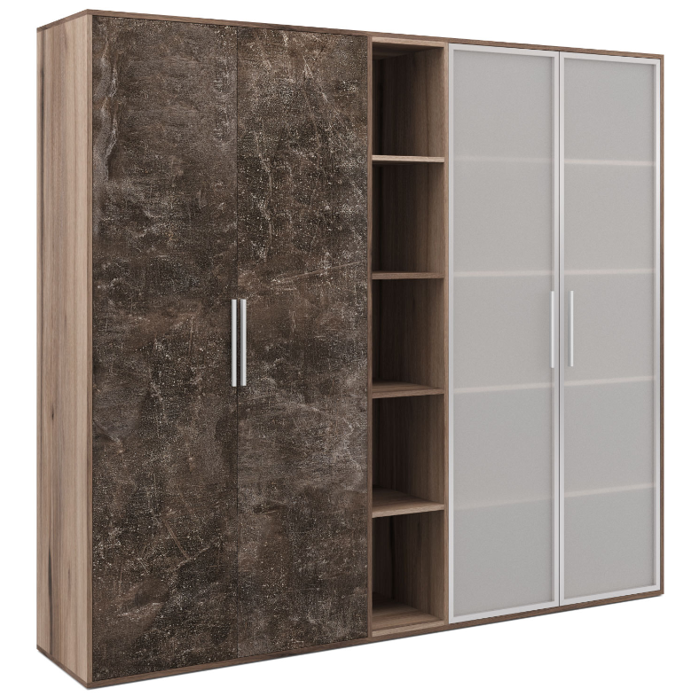 BTN361535 Шкаф высокий 4 створки, с нишей (213,8x45x191,7)