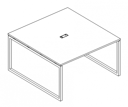А4 4 131 Стол для переговоров на металлокаркасе QUATTRO 120x124x75