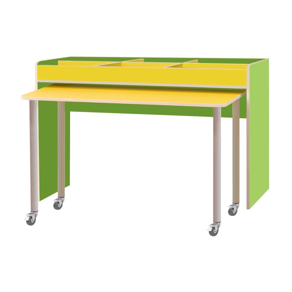 РК641 КОМПЛЕКТ.СТОЛЫ ДЕТСКИЕ НА ПОВОРОТНЫХ КОЛЁСНЫХ ОПОРАХ