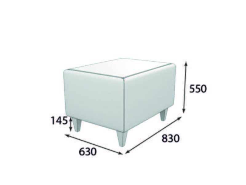 Космо Стол журнальный со стеклом	(630*830*540)