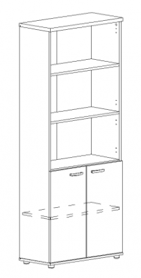 А4 9371 Шкаф для документов полузакрытый (78х36х.4193)