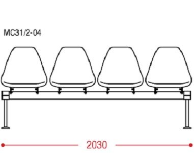 КФ Вектор 31/2 PL четырехместная секция 203х83.5х61.5 см