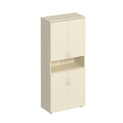 К374 Шкаф для документов закрытый 4-дверный с нишей (80х38х200)состоит(К432+432+К429)