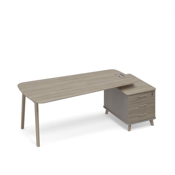 ТМ В2 120 Стол на опорной тумбе малой (тип 3) WOOD 225.8x109.2x75.6 