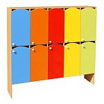 РК ШНДР-13 ШКАФ ДВУХЪЯРУСНЫЙ (ЛДСП+МДФ) 10 СЕКЦИЙ