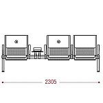 КФ Вояж PU трехместная секция 230,5х84х75 см