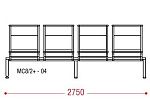 КФ AERO+БП четырехместная секция 275х92х67 см