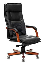 БР T-9927WALNUT Кресло руководителя, кожа/ дерево