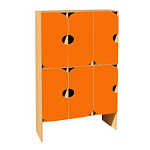 РК ШНД-7 ШКАФ ДВУХЪЯРУСНЫЙ (ЛДСП+МДФ) 6 СЕКЦИЙ