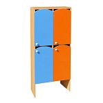 РК ШНДР-13 ШКАФ ДВУХЪЯРУСНЫЙ (ЛДСП+МДФ) 4 СЕКЦИЙ