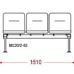 КФ Вектор БП трехместная секция 151х79х64 см