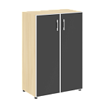 LTST2.4R R/L black  Шкаф средний широкий (стекло лакобель черное в раме) (800х450х1195)