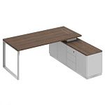 БР102  Bravo Стол руководителя на опорной тумбе (левый/правый) 200x180x75