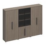 РС 326 Шкаф комбинированный (одежда-стекло-закрытый) (271x46x198)