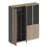 СИ312 Speech  Шкаф кобинированный (документы со стеклом-одежда с дополнением) 180.2x40x203.4