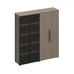 РС 317 Шкаф для документов (стекло-одежда) (181x46x198)