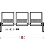 КФ Скай PU БП трехместная секция 185х82х66 см